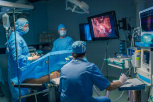 Surgeons performing Arthroscopy surgery